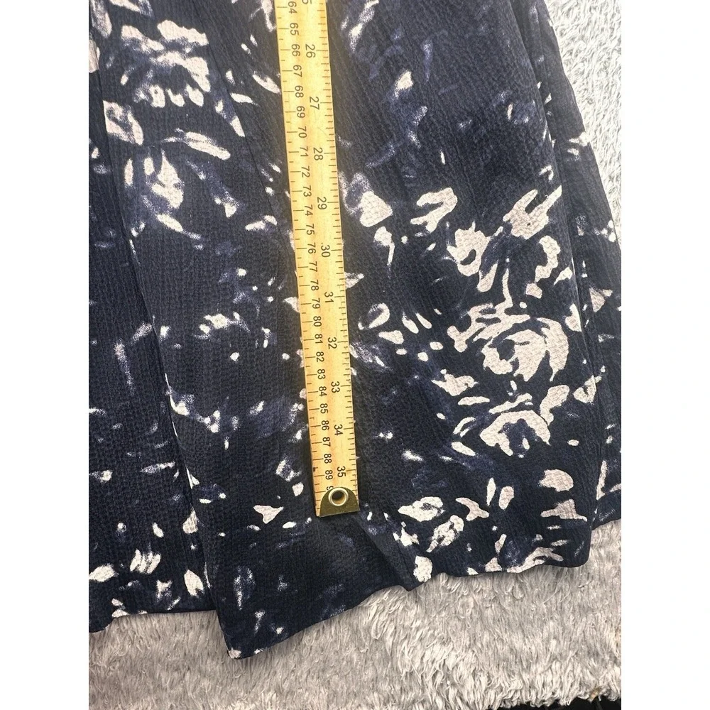 Tory Burch Dress 100% Silk Floral Blue Sleeveless‎ Size 6